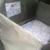 Mata samochodowa dla psa na 2/3 kanapy za kierowcą szara/geoszary