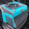 Transporter samochodowy dla kota lub dla małego psa turkusowy - obrazek 7
