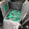 Mata samochodowa dla psa na 2/3 kanapy za kierowcą szara/liście palmy 3D - obrazek 2