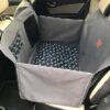 Mata samochodowa dla psa na 2/3 kanapy za kierowcą szara/konie na czarnym