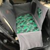 Mata samochodowa dla psa na 2/3 kanapy za pasażerem szara/liście palmy 3D - obrazek 2