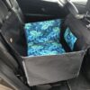 Mata samochodowa dla psa na połowę kanapy czarna/liście blue green - obrazek 2