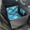 Mata samochodowa dla psa na połowę kanapy czarna/liście blue green