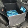 Mata samochodowa dla psa na 2/3 kanapy za pasażerem czarna/liście blue green