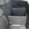 Mata samochodowa dla psa na przednie lub tylne siedzenie BOX profilowany czarna/złote konie - obrazek 4