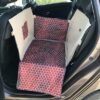 Mata samochodowa dla psa na połowę kanapy beżowa/bordowy plaster miodu - obrazek 3