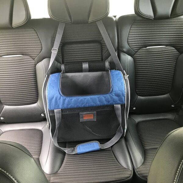 Transporter samochodowy MINI dla kota lub małego psa granatowy - obrazek 4