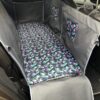 Mata samochodowa dla psa na całe tylne siedzenie z dzieloną przednią ścianą szara/zielone papugi - obrazek 5