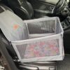 Mata samochodowa dla psa na przednie lub tylne siedzenie BOX z okienkami szara/domki - obrazek 2