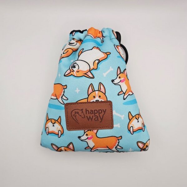 Saszetka na karmę lub smakołyki dualna - corgi