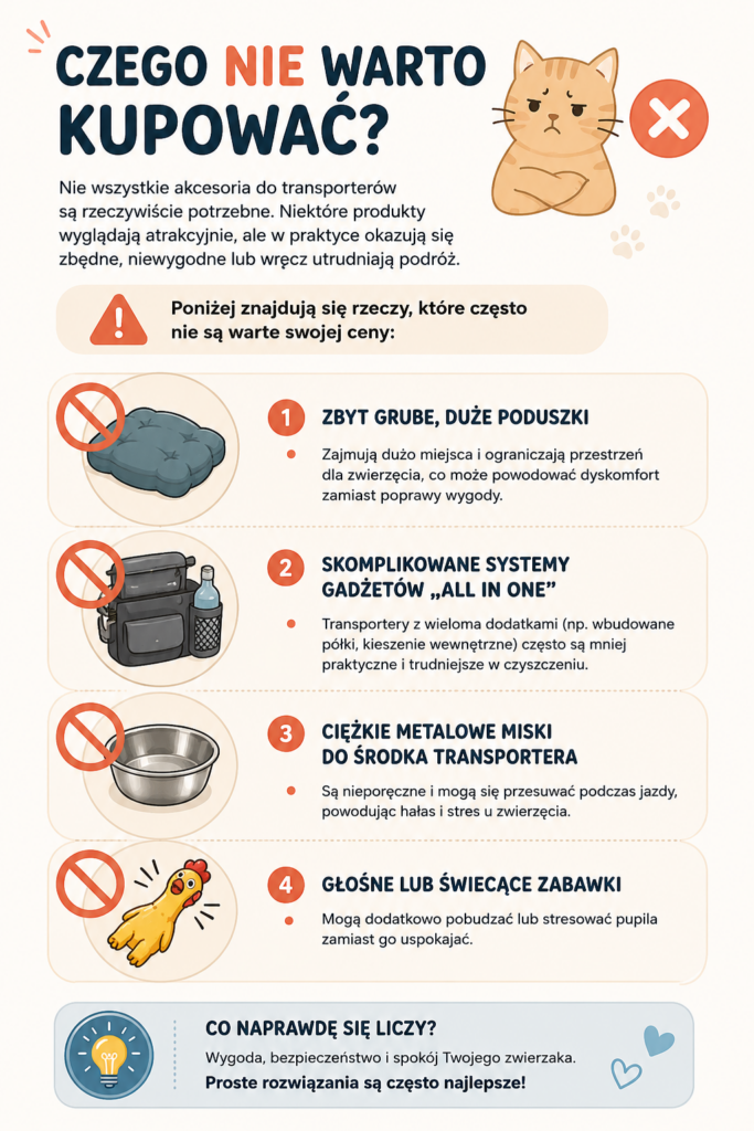 Akcesoria do transporterów dla psa i kota - co naprawdę warto dokupić?